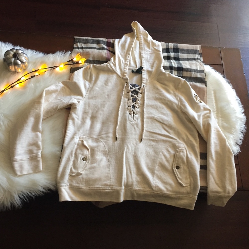Ralph Lauren Pullover Lace Up Sweater Sz L